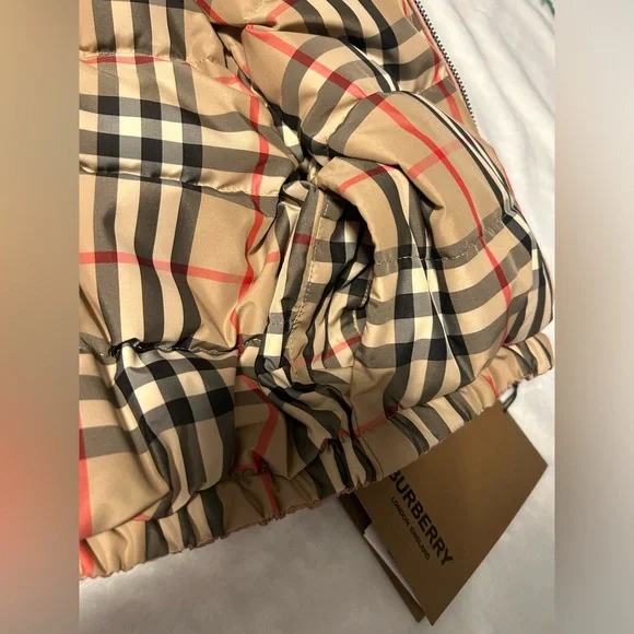 Baby Burberry London England Puffer Coat 6M Lavender Pink - Picture 6 of 8